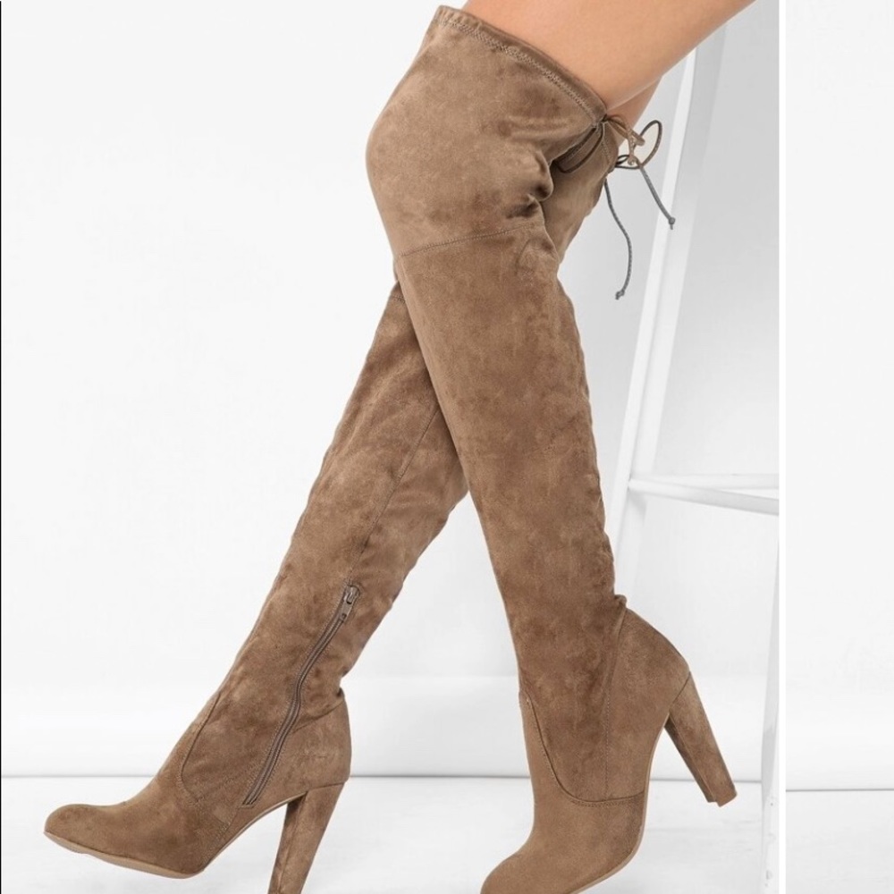 Pointed Thigh High Boots